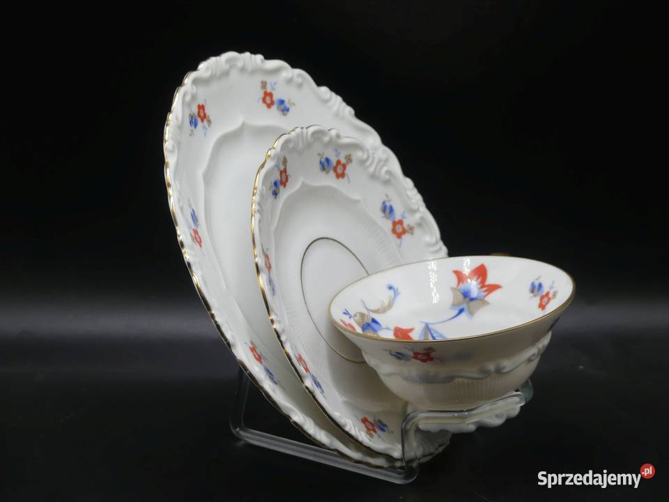 Komplet śniadaniowy Sorau Żary piękne reliefy Poznań sprzedam