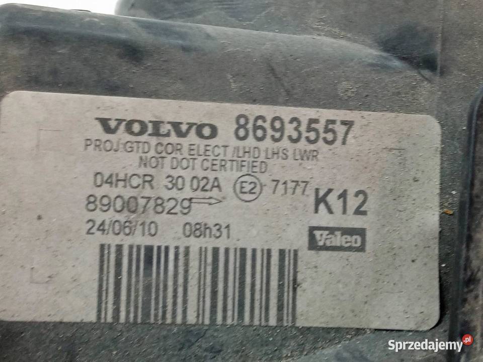 LAMPA PRZÓD LEWA EU 8693557 Volvo S80 I 19982006 Oświetlenie