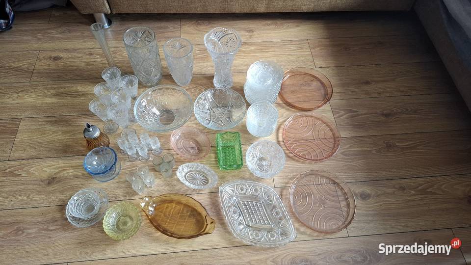 Szkło porcelana kryształy wazony zestawy duży Porcelana i szkło Strzelce Opolskie