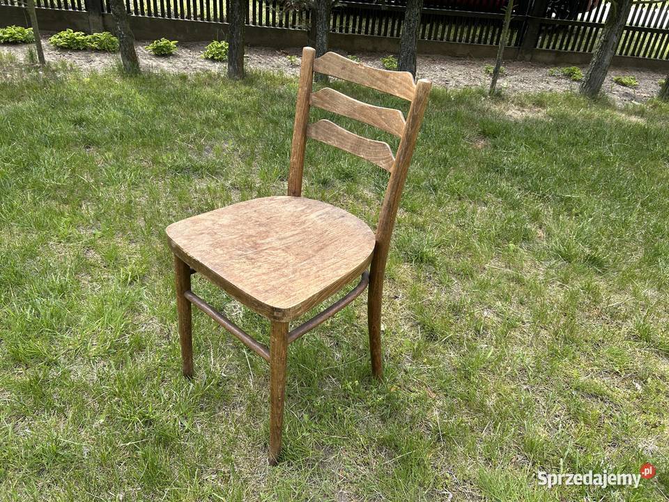 Krzesło drewniane PRL vintage retro Krzesła Milanówek
