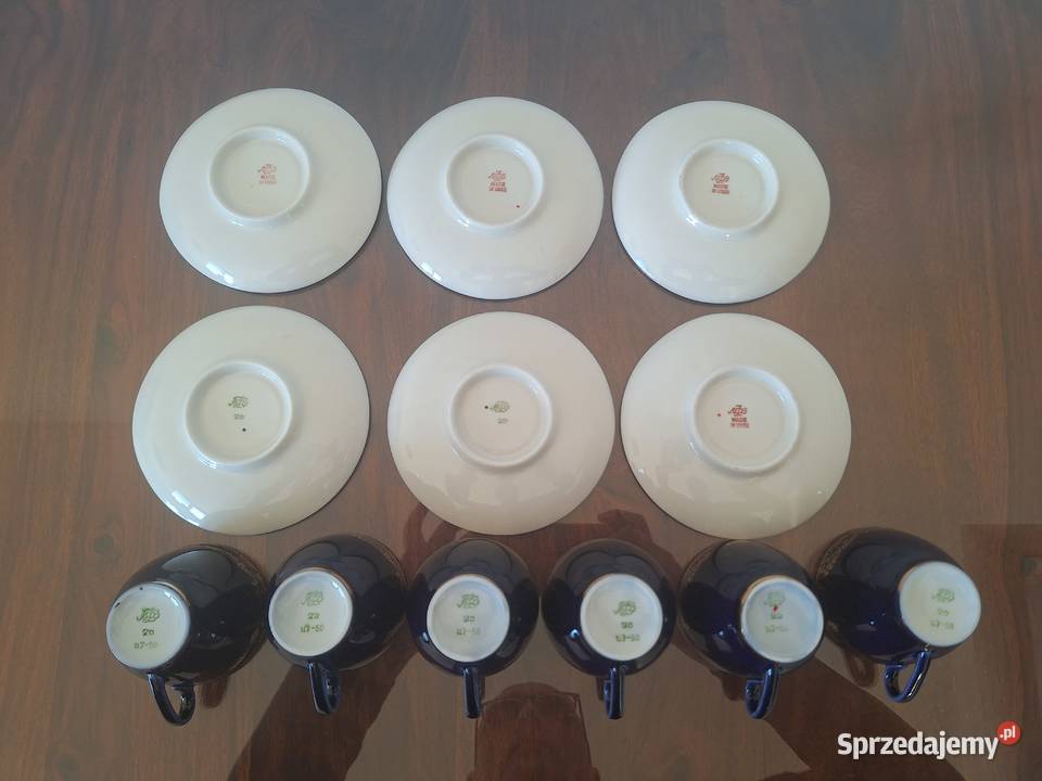 Łomonosow Filiżanka Duo Kobalt Złocenia o ZSRR 6 Gdańsk