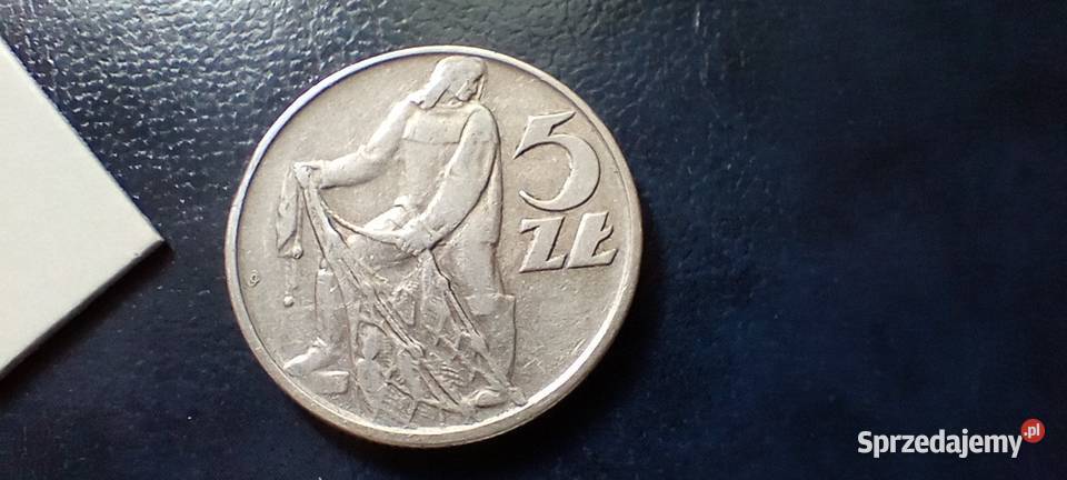 Stare monety 5 złotych 1959 Rybak PRL Polska Lesko