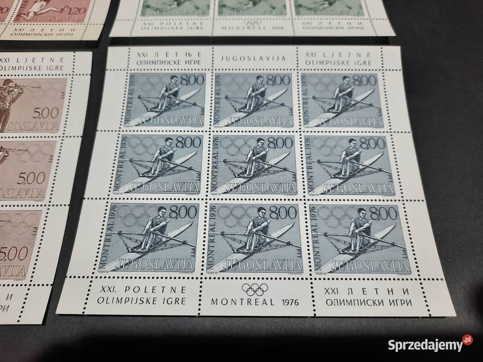 znaczki JUGOSŁAWIA Montreal 1976 4 bloczki 347 Warszawa