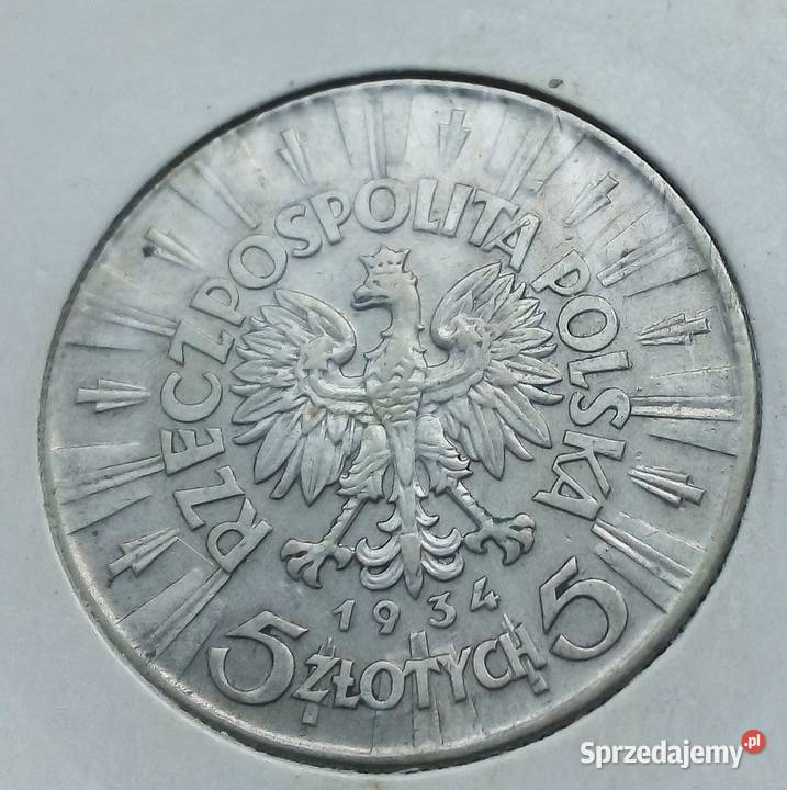 POLSKA5 ZL1934 r SREBRO 750 J PIŁSUDSKI Kolekcje Legionowo