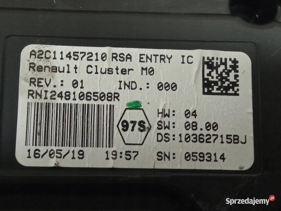 LICZNIK 248106508R 16 B Dacia Duster II 20172024