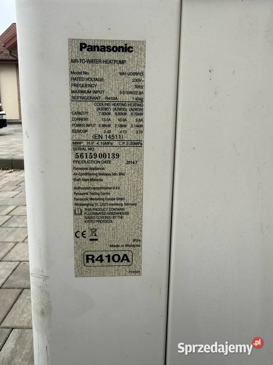 Pompa ciepła Panasonic SPLIT 9kW Turek
