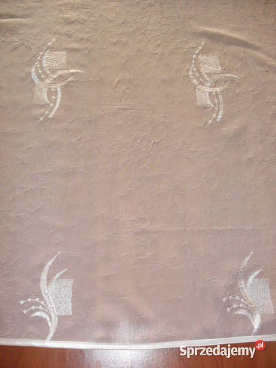 firanka krótka 130gotowa woal krem haft Wrocław