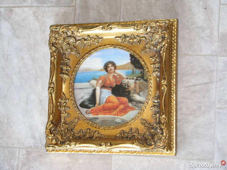 MEDALION OBRAZ NA PORCELANIE PIĘKNA NIEWIASTA Kraków