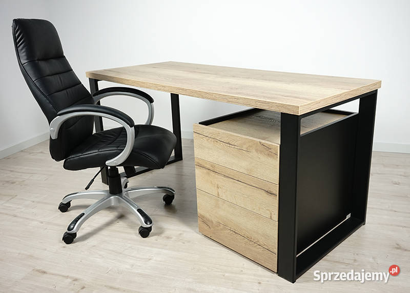 Biurko z kontenerkiem Halifax Naturalny 140