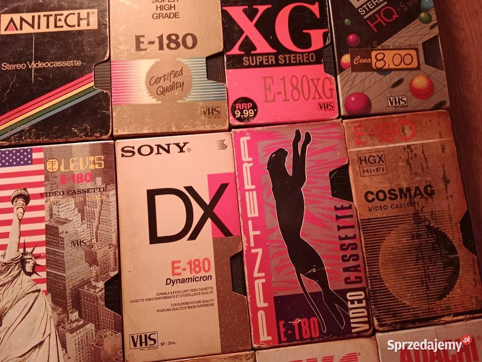 Stare Kasety VHS Nagrywane 25 Sztuk Zestaw Pozostałe śląskie Ruda Śląska