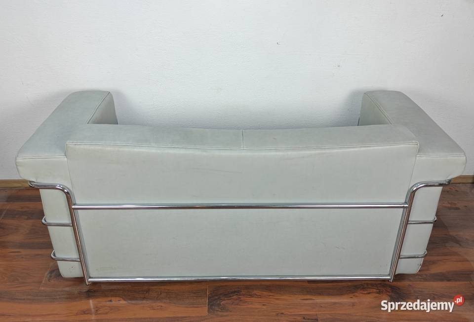 Komplet wypoczynkowy sofa fotel chrom