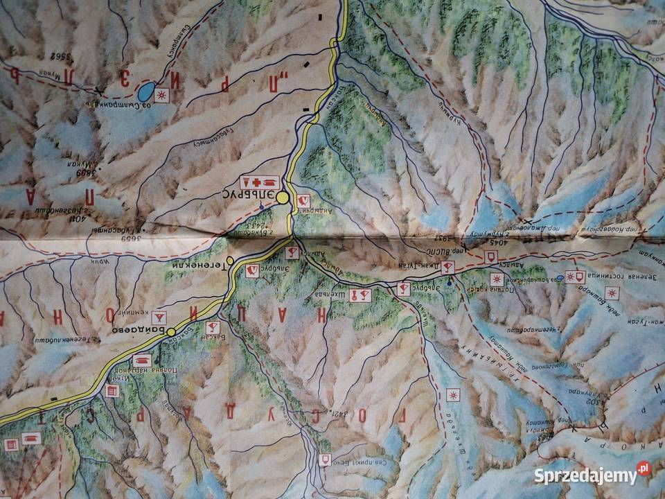 Elbrusie Centralny Kaukaz mapa turystyczna Kraków sprzedam