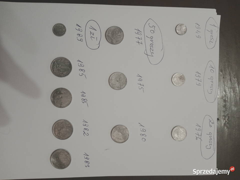 Monety z PRL różne Radziejów