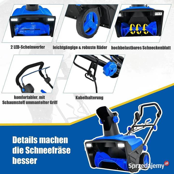 Odśnieżarka elektryczna z oświetleniem Narzędzia ogrodnicze