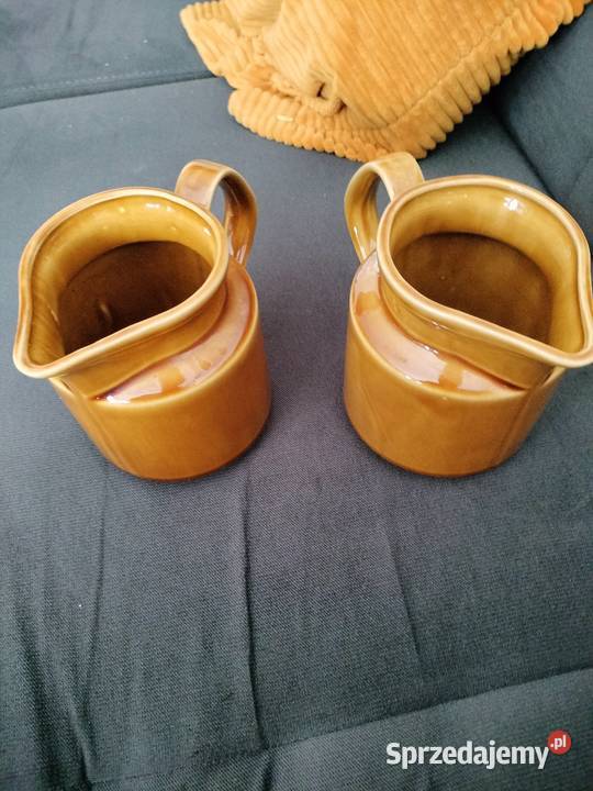 Dwa dzbanki Mirostowice PRL zestaw zachodniopomorskie