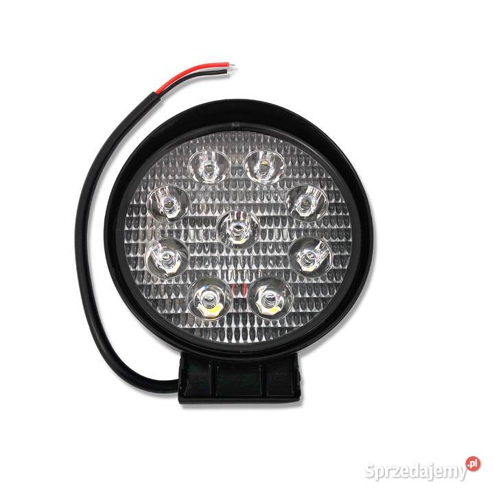 REFLEKTOR LAMPA ROBOCZA LED OKRĄGŁA 12V 24V 27W Solec Kujawski