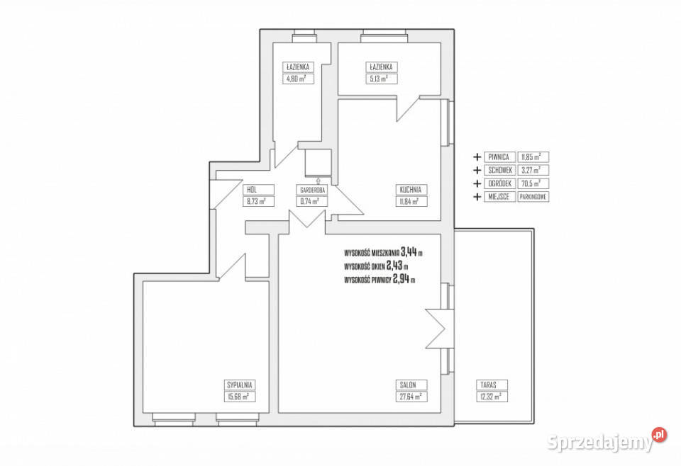 UNIKAT Wysokie 75m2 Gdańsk Aniołki taras ogródek