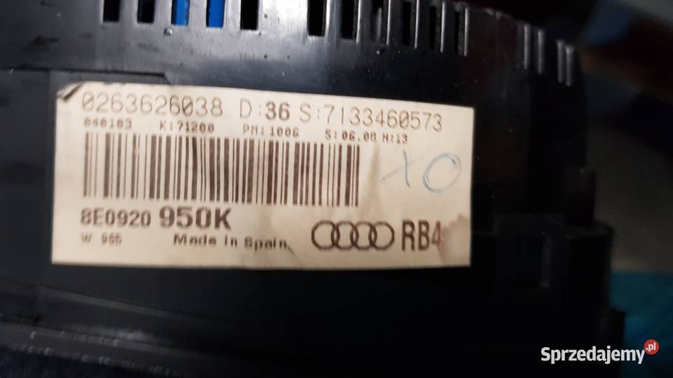 Licznik do Audi A4 B6 Benzyna Liczniki i zegary Łagów