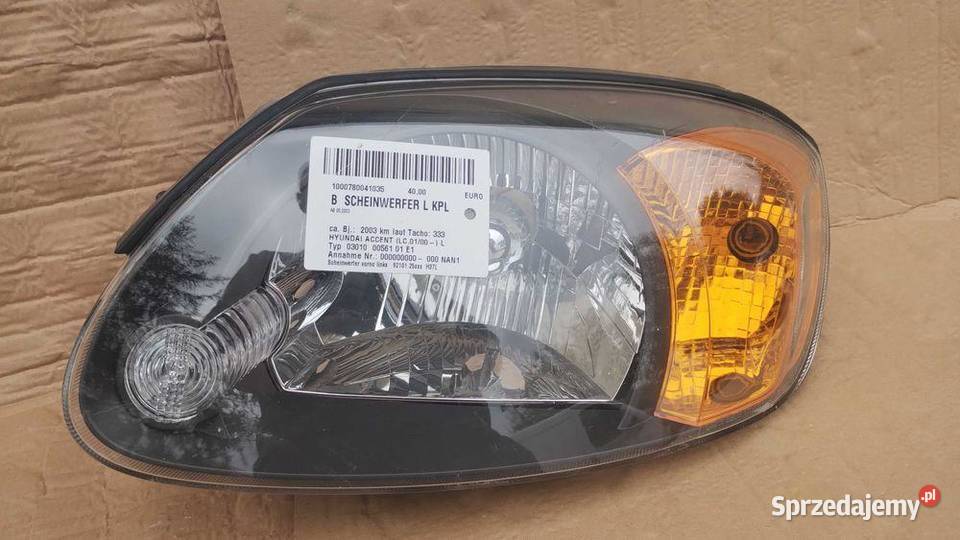 Lampa Przód Lewa Hyundai Accent 2 II Lift 0205r sprzedam