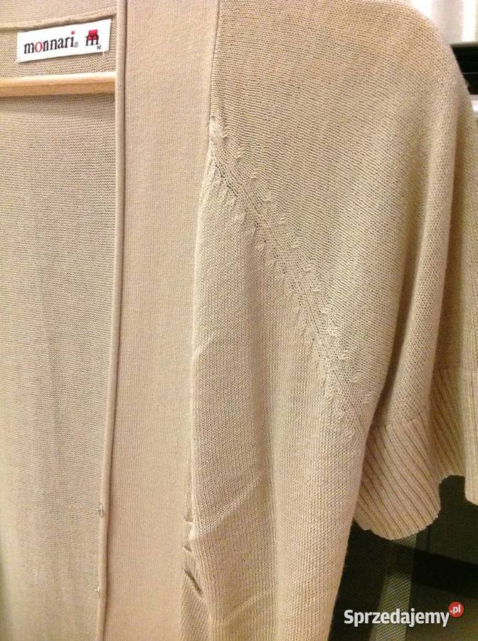 Kardigan Sweter Damski MONNARI S Beżowy j Nowy brązowy/beżowy Swetry i golfy Nowa Sól sprzedam