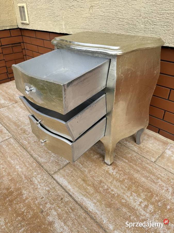 Szafka z szufladami srebrna nocna glamour stolik Garwolin