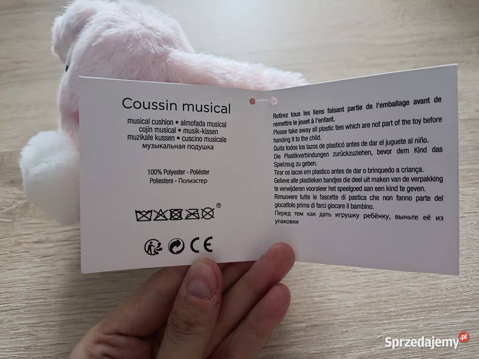 Pluszowa zawieszka do wózka z melodyjką CE  Kwidzyn