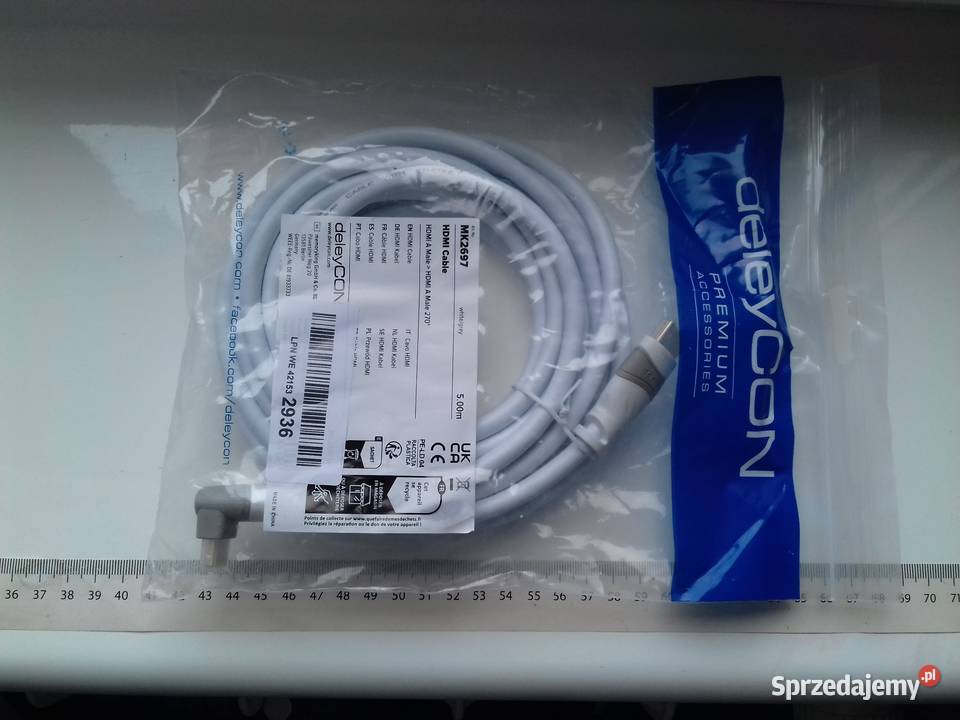 Kabel deleyCON MK2697 HDMIHDMI 5m kąt 270 Pozostałe