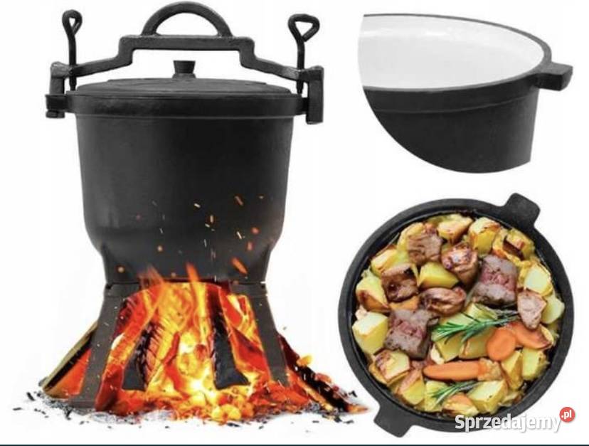 139 Wyprzedaż magazynu Kociołek 5 litrów żeliwny Zabrze