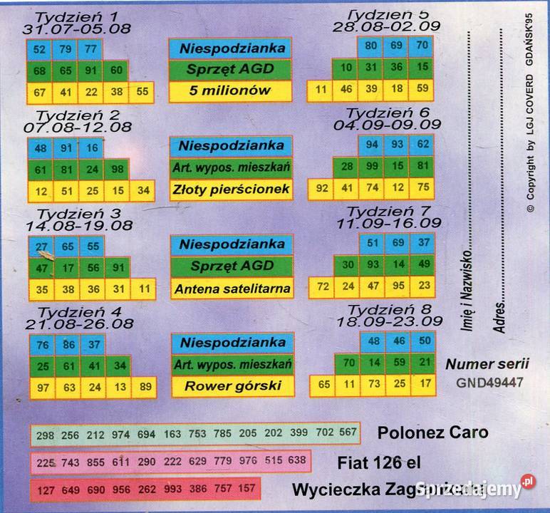Letnie Bingo z Głosem Do wygrania Polonez Caro miękka Szczecin