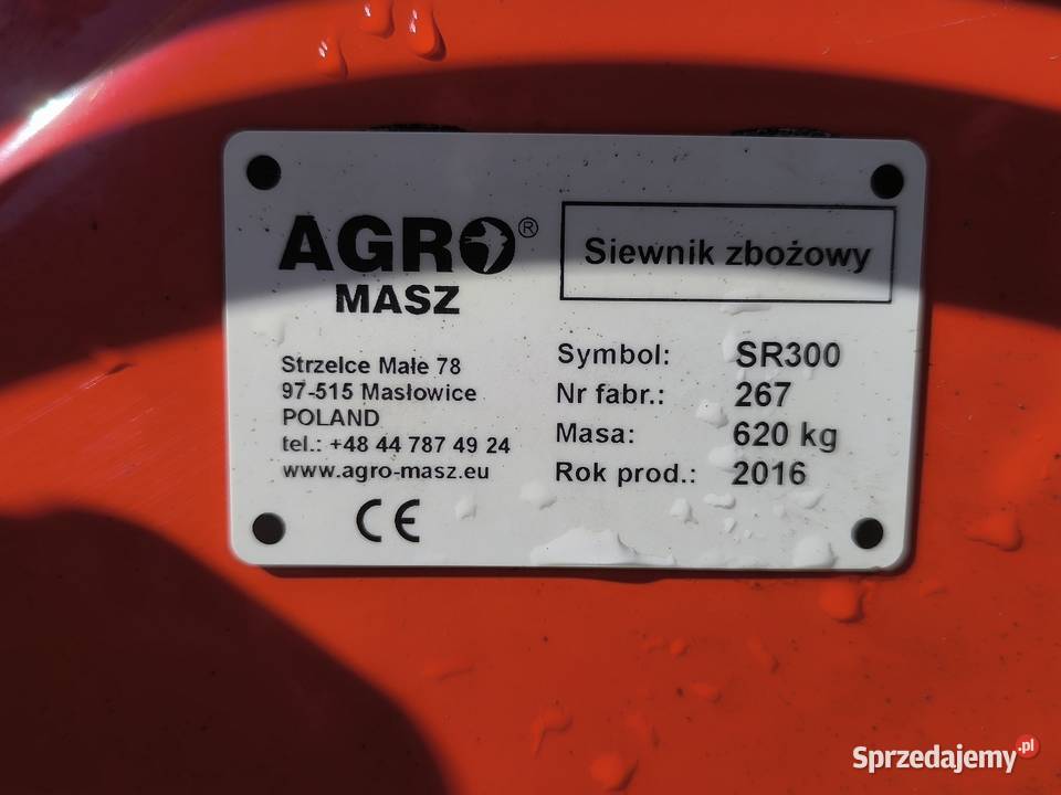 Siewnik AGROMASZ SR300 agregat UNIA Famarol nieuszkodzony Radzyń Podlaski