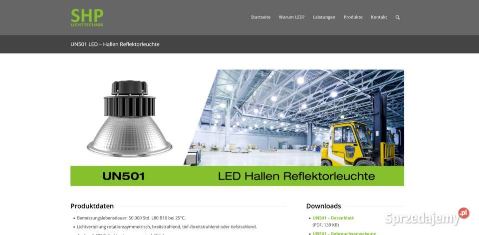 Lampa halowa garażowa LED