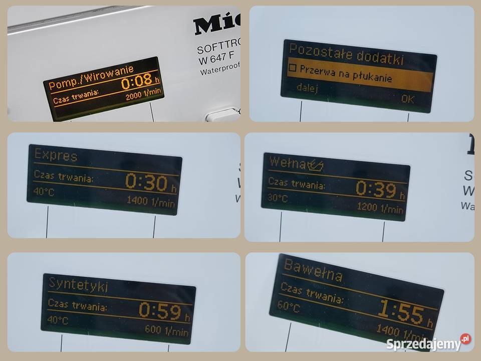 Pralka góry Miele W 647 F najwyższy model Wrocław