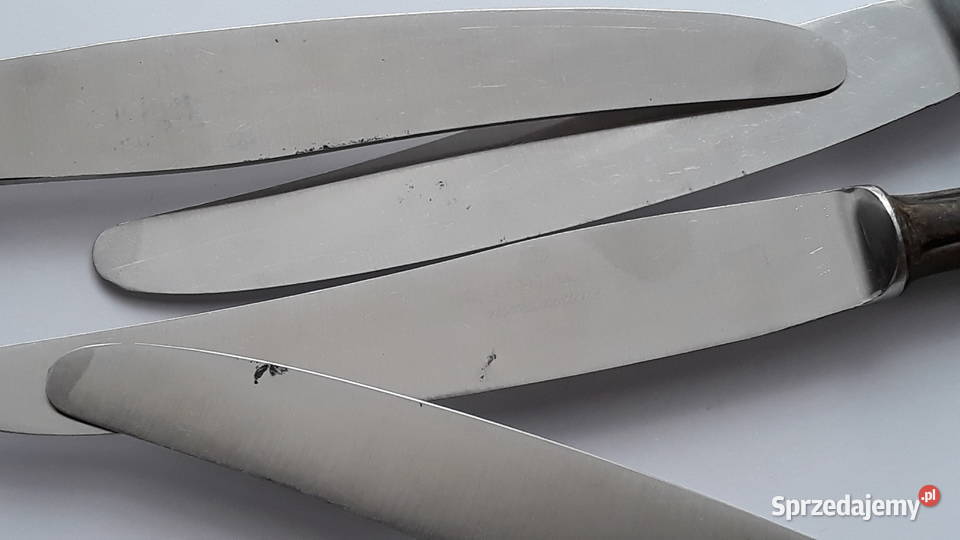 Noże obiadowe BAKELIT Gerlach sztućce PRL śląskie Dąbrowa Górnicza