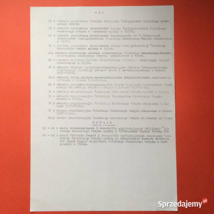 1981 Czerwony Krzyż Raport Szczecin