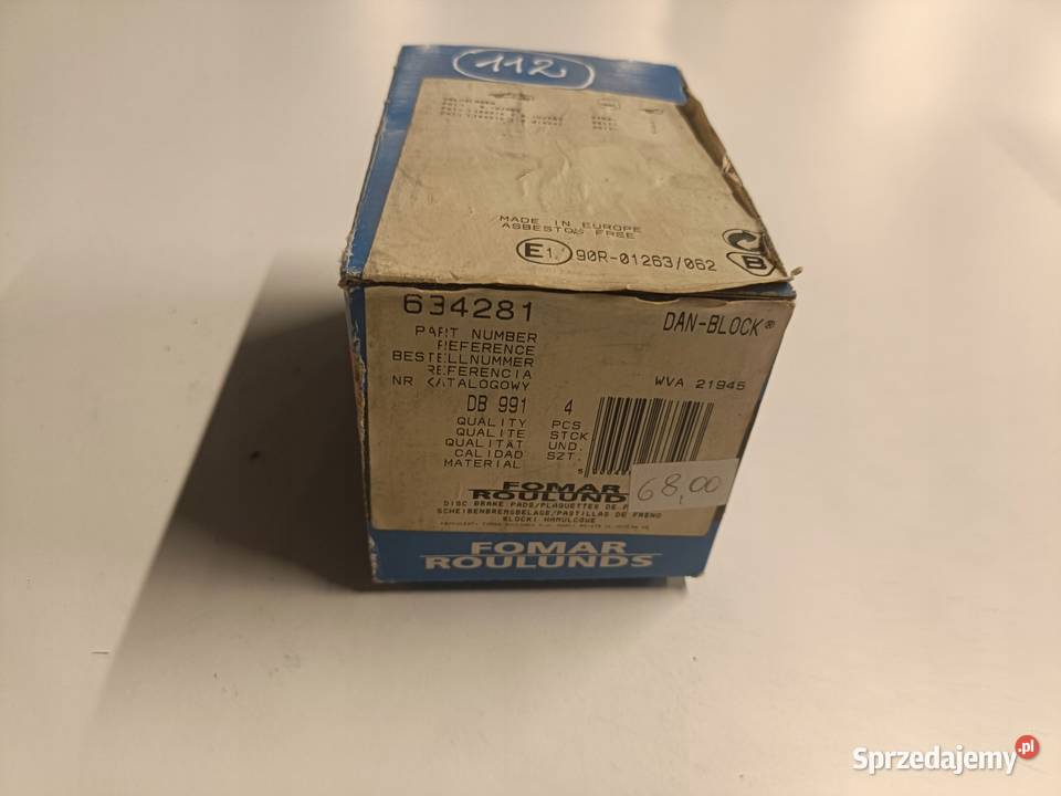 KLOCKI HAMULCOWE VW Polo III PRZEDNIE przód osobowe