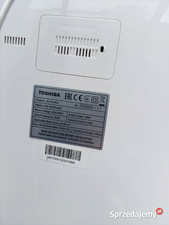 oczyszczacz powietrza toshiba Warszawa sprzedam