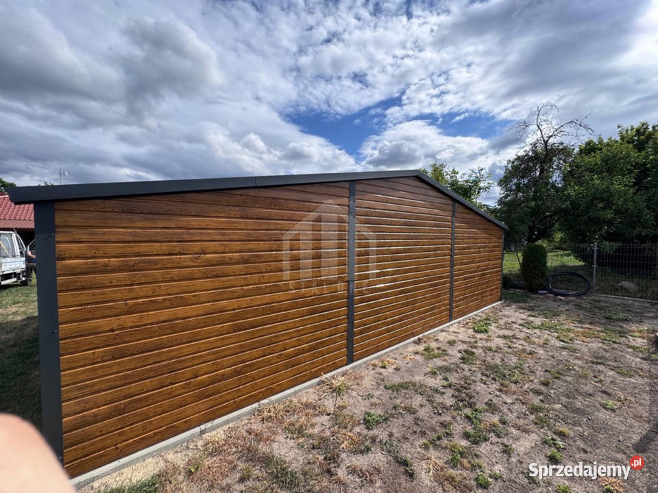 Garaż blaszany 9x5m 2x brama drzwi dach Nieruchomości Zielona Góra sprzedam
