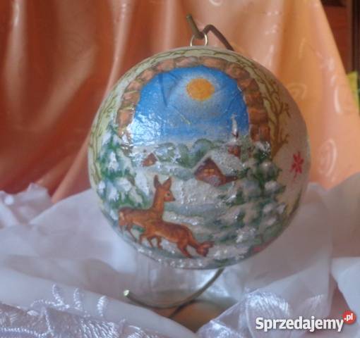 Bombki świąteczne decoupage różne rodzaje RĘKODZ Krajno-Parcele