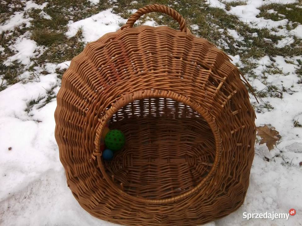 Wiklinowe przenośne legowisko kota psa