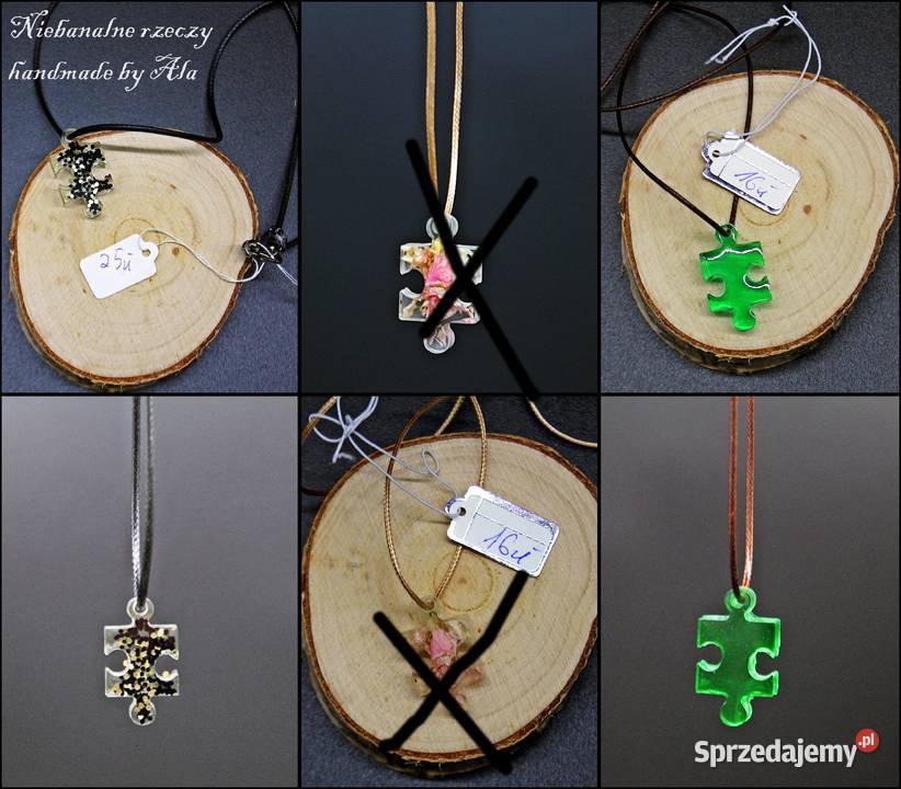 Biżuteria z żywicy wisiorek naszyjnik Kutno