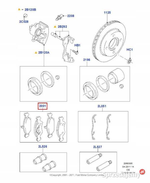 KLOCKI HAMULCOWE PRZÓD FORD PUMA 9701 14 17 lubelskie
