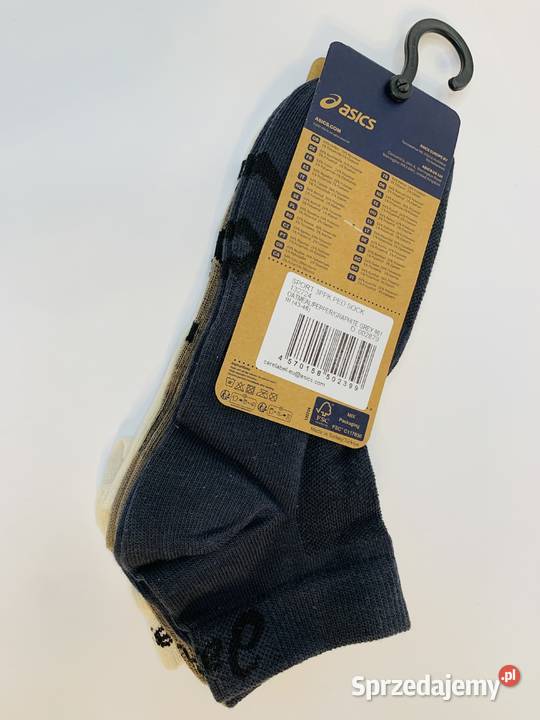 Asics skarpetki uniseks 3PPK PED size EU 4346 brązowy/beżowy Warszawa
