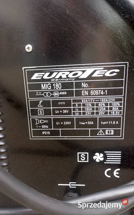 Migomat niemiecki MIG 180 firmy Eurotec podlaskie Białystok sprzedam