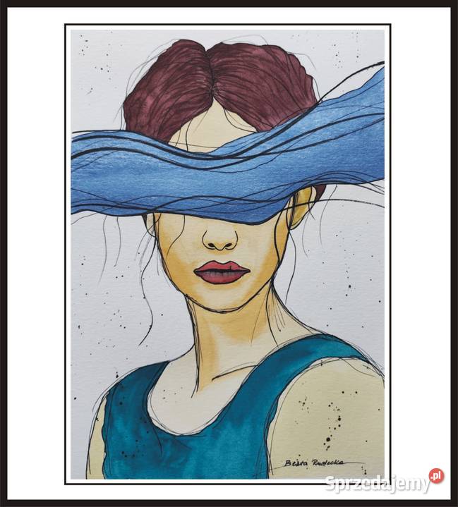 Akwarela Akwarelka Obraz pt Niewidoczna Warszawa