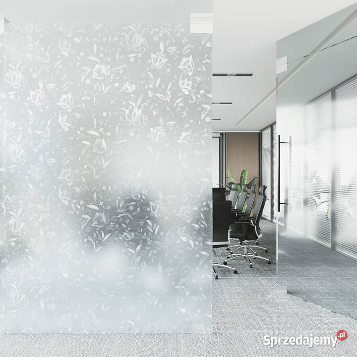 Folia okienna matowa wzór w kwiaty 90x500 PVC mazowieckie Warszawa
