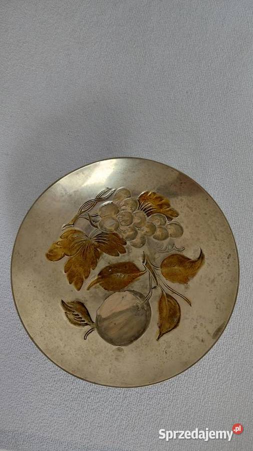 Stara mosiężna Patera Krzykawa