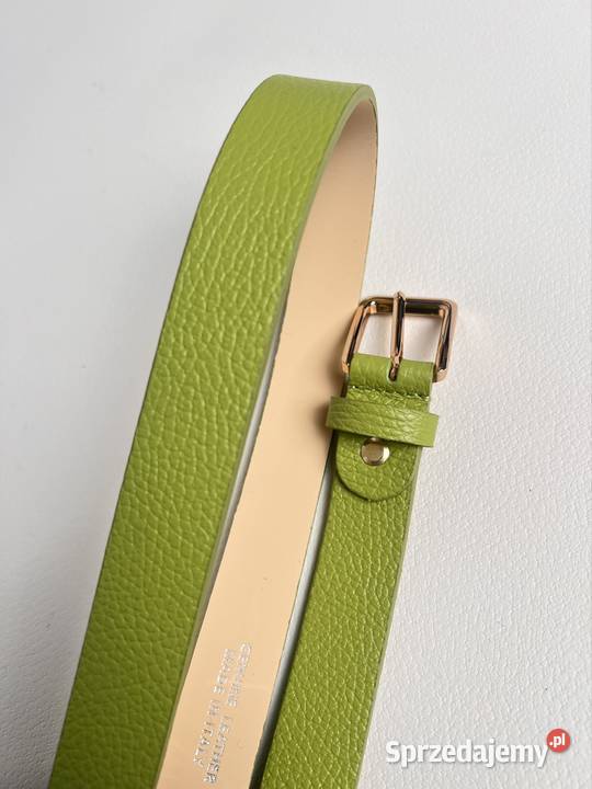 Pasek lupo zielony skóra