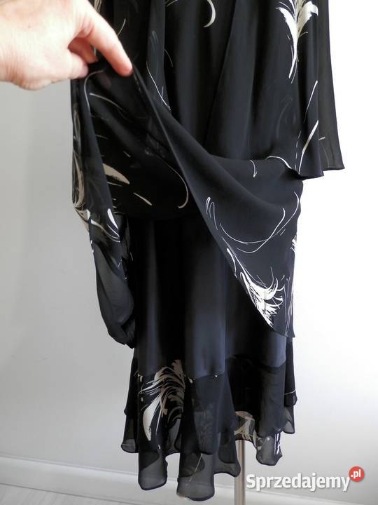 Sukienka z Narzutką Jedwabna 100 Naturalny 3/4 Łomża