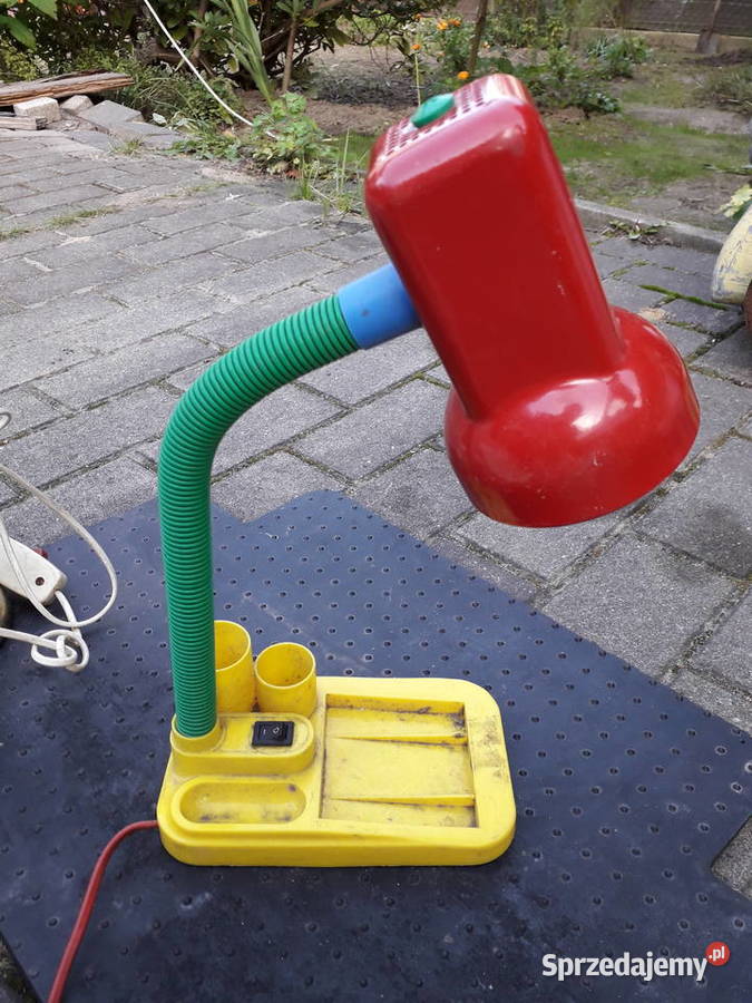 Lampka biurkowa kolorowa prl oryginał Zesi Nowe Warszawa