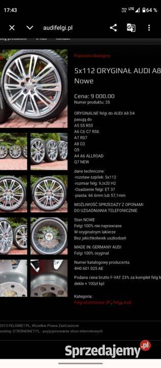 Audi A7 Quattro radio Gorzów Wielkopolski
